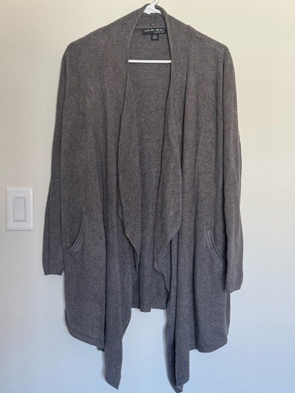 Barefoot Dreams CozyChic Lite Island Wrap Cardigan- Charcoal Gray